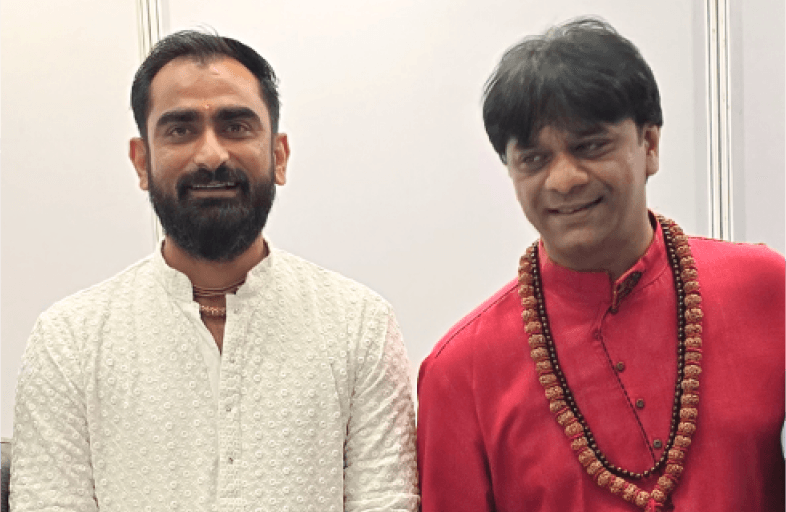 Kamlesh Pandya with actor Tanmay Vekaria